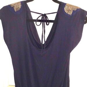 Beaded Scooped Neck Top